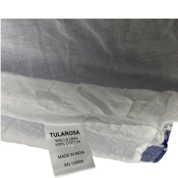 Tularosa women's Blue & White Striped Short Sleeve Fit And Flare Iris Dress US M - Picture 11 of 12